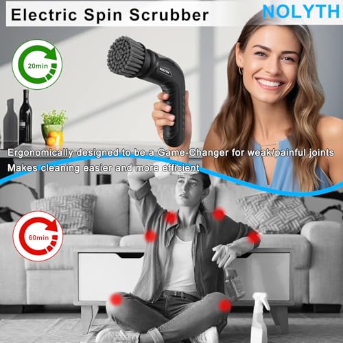 Electric Scrubber Cordless, Rechargeable Cleaning Brush for Bathroom