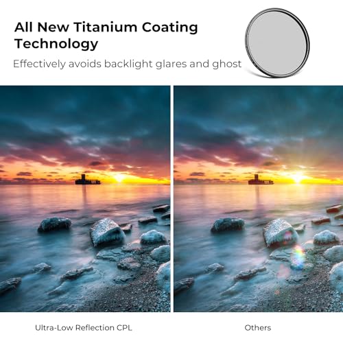 K&F CONCEPT 37mm Ultra-Low Reflectivity Circular Polarizer CPL Lens Filter