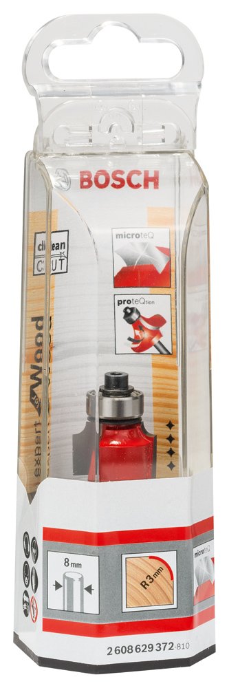[Australia - AusPower] - Bosch 2608629372"Expert Rounding Router Bit, Silver, 8 x 18.7 x 55 mm Ø 18,7mm 