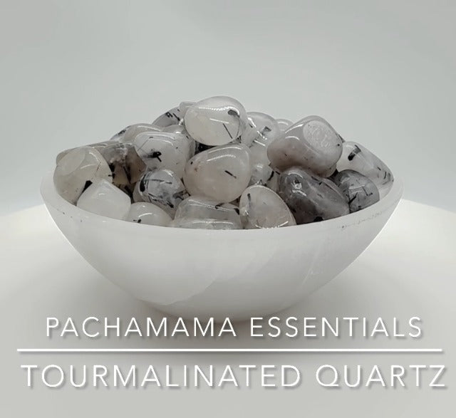 Tourmalinated Quartz Tumbled - Healing Stone - Crystal Healing 20-25mm 1