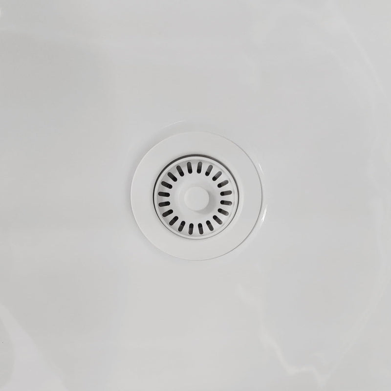 GZILA Garbage Disposal Drain Strainer and Stopper with Decorative Disposal Flange in White, Fit 3.5 Inch Standard Drain Hole