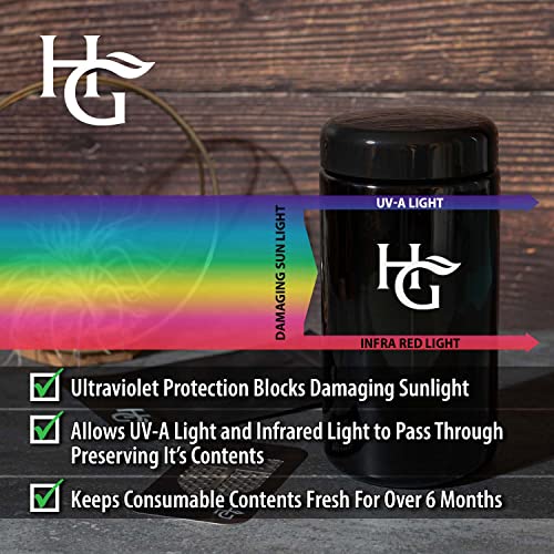Herb Guard - 2 Oz Airtight Ultraviolet Jar (1 Liter) Keeps Herbs Fresh for Months 1Pack-1L