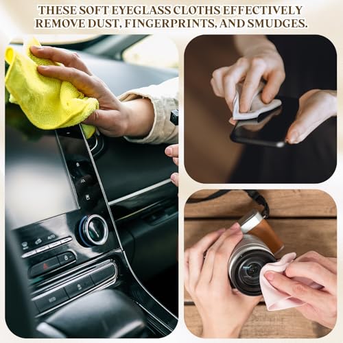 PATIKIL 4Pcs Soft Eyeglass Cloths, 15.8 x 15.8 Electronics Microfiber Cleaning Cloths Eyeglass Cleaning Fabric for Lens Wipes Glasses Cleaner Jewelry LCD Screens Cameras, Dark Gray