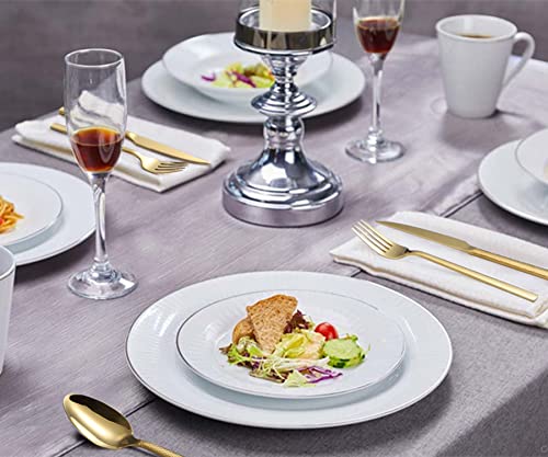 Silverware Set of 20 Stainless Steel Gold Flatware Set for 4 Kitchen Cutlery Sets Includes Forks Spoons Knives for Home Restaurant Hotel G20