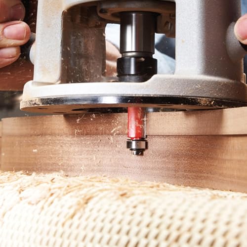 Pack of 10 Flush Cutters 8 mm with 2 Impact Magnetic Bits, 8 mm Shank Flush Cutter, 6 Bearings, 2 Wrenches, Copy Cutter 8 mm, Wood Cutter for Router Carbide Woodworking Cutter Sets 8mm
