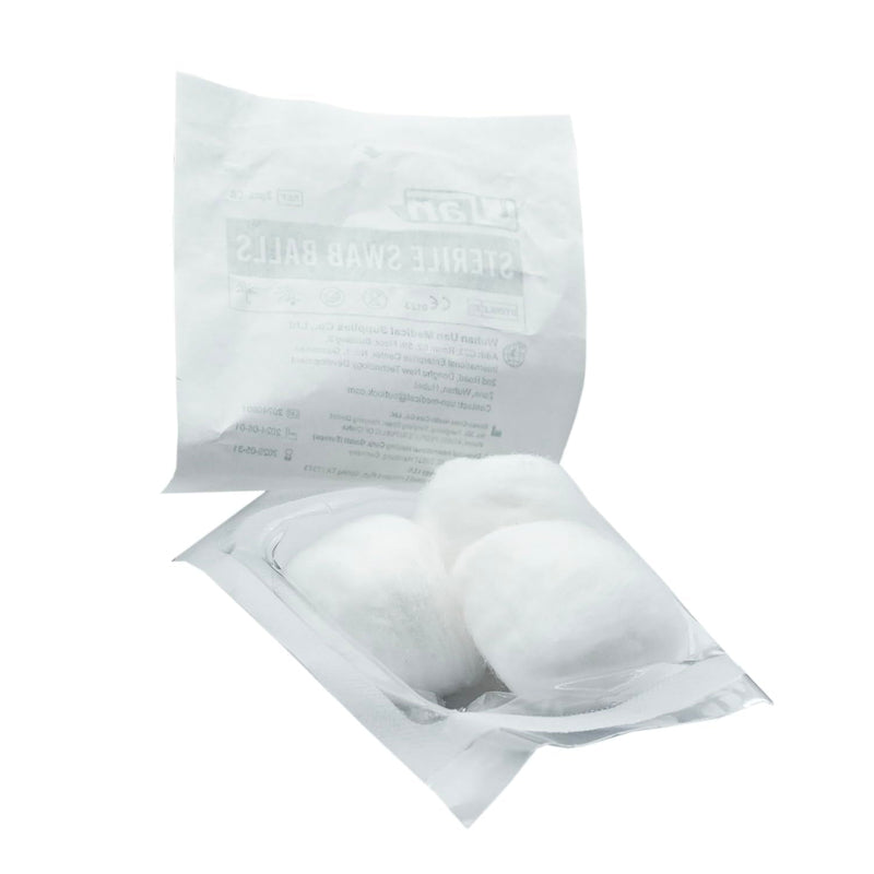[Australia - AusPower] - Cotton Balls Sterile – Gentle and 100% Pure Cotton, Ideal for Makeup and Sensitive Skin, Individually Packaged (120 Count) 
