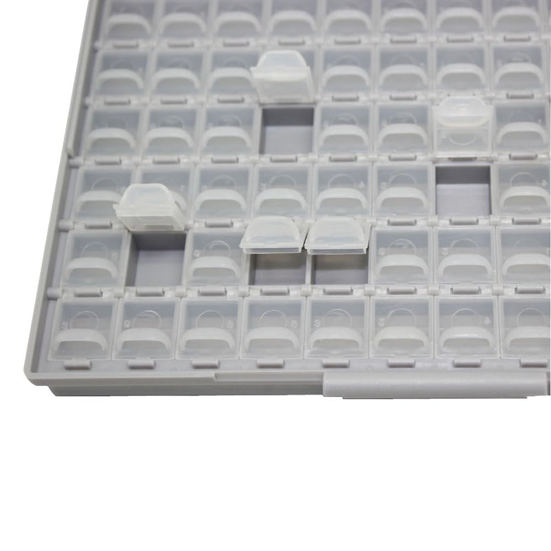 AideTek Box-all Enclosure for Surface Mount Components 1206 0805 0603 0402 0201 Size+ 198 White Labels 144 Compartments with Lid Hold up to 300pcs 1206 Resistor Capacitor BOXALL144