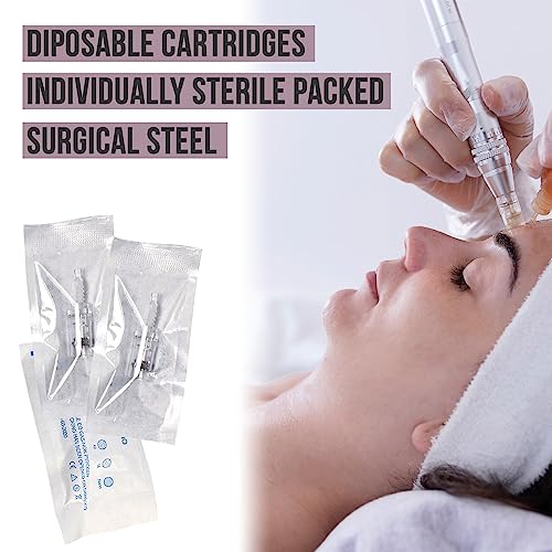 36 Pin Needle Cartridge for Dermapen M5 M7 N2 and E30 | Pack of 10 | Compatible with Dr. Pen Only | Surgical Steel Needle | Hair and Skin Restoration, Improving Scars