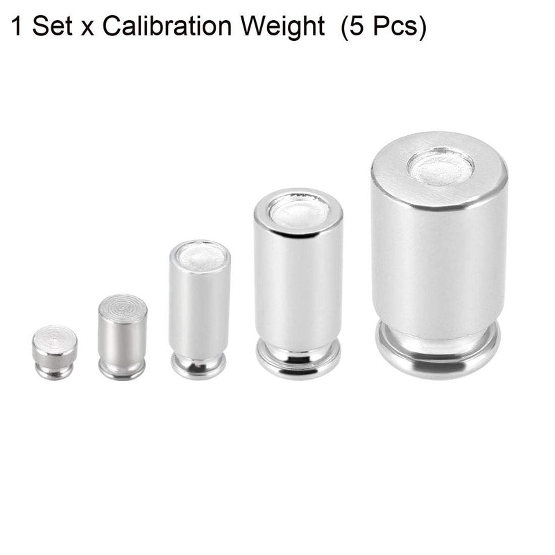 sourcing map Set 1g 2g 5g 10g 20g M1 Precision Gram Calibration Weight | Chrome plated steel, digital scales