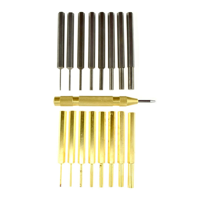 SE 18-Piece Drive Pin Punch Set - ST3018 Brass and steel