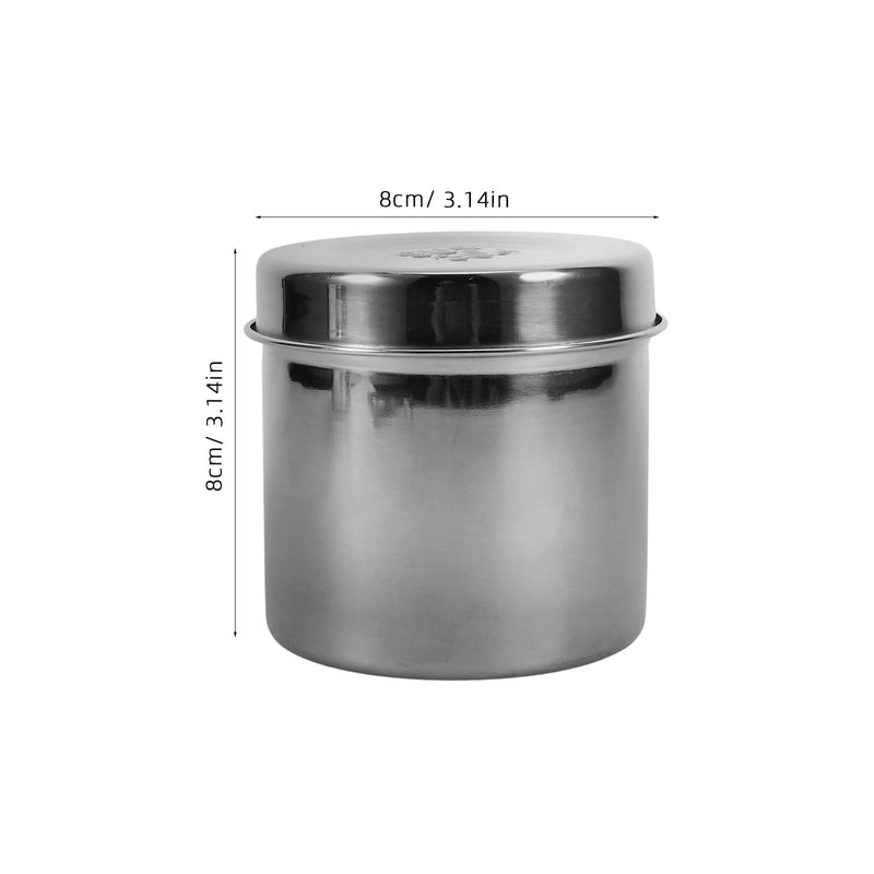 [Australia - AusPower] - 2Pcs Stainless Steel Jars Iodine Gauze Holder Iodophor Jars Stainless Steel Canisters for Hospital Home Kitchen Silver 