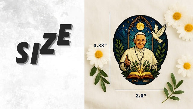 Pope Francis Memorial Ornament – 4.5" Double Layer Acrylic Suncatcher for Car Rearview Mirror – Catholic Gift for Men & Women – Religious Keepsake, Christian Car Hanging Decor (Style 4) Style 4