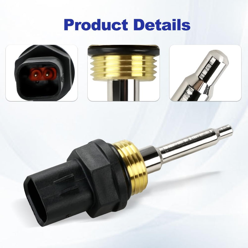 Temperature Sensor Compatible with Caterpillar Excavator CAT 3406E C15 Replacement for 256-6453 2566453