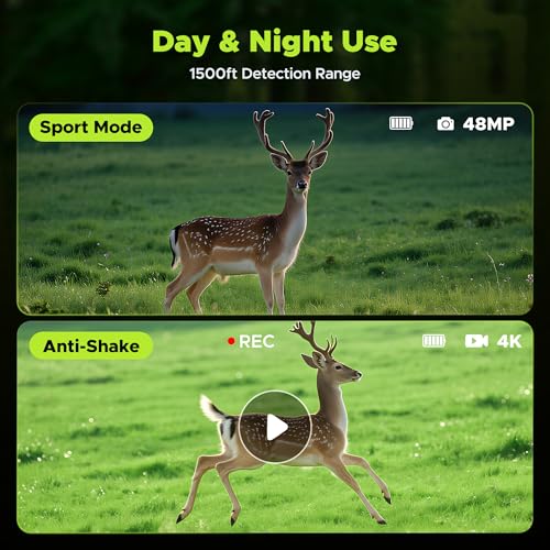 Night Vision Goggles, 4K Night Vision Binoculars, Infrared Digital Night Vision with 3'' HD Screen & 10X Digital Zoom, 5000mAh Battery and 32GB TF Card, Tech Gadgets Telescope for Camping DEEP GREEN