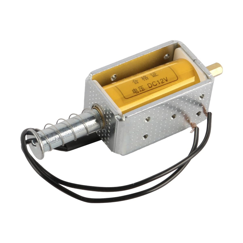 DC 12V 35mm Hub Electromagnet VS1 Load Switch Electromagnetic Coil Push Pull Electromagnetic Coil with Spring Return 8A for Vending Machines, Transport Equipment