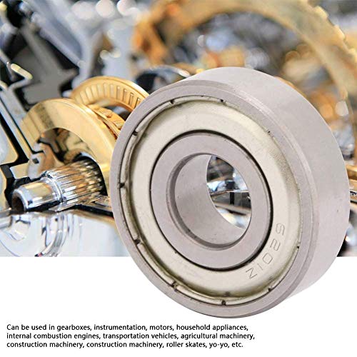 6201Z Ball Bearings, 10Pcs Bearing Steel Deep Groove Ball Bearing 32mmx12mm for Gearboxes, Instrumentation, Motors, Household Appliances