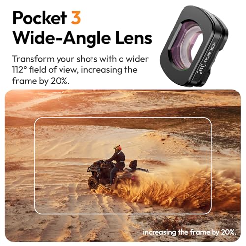 ULANZI F35 Wide Angle Lens for Pocket 3/Xtra Muse, 112° Wide-Angle Lens