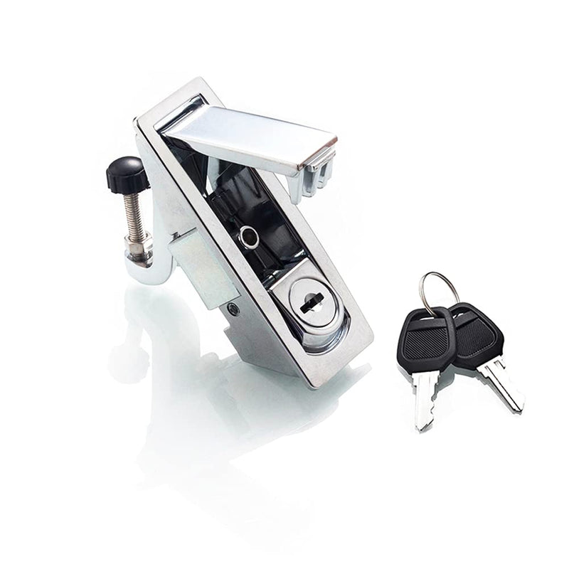 [Australia - AusPower] - 2PCS Compression Latch Lock Trigger Latch Lock, Zinc Alloy Adjustable Lever Hand Operated Compression Latch with Raised Trigger, Flush Lever Latch Key 2 