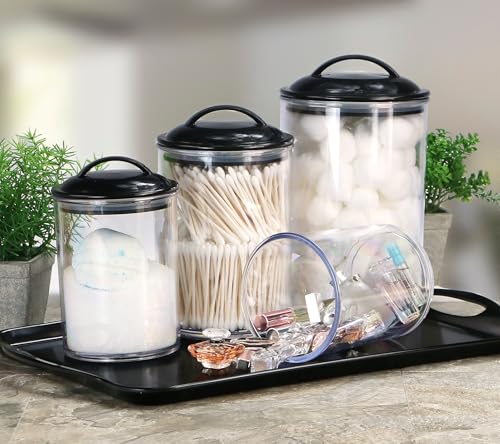 Reston Lloyd Food Storage Containers, BPA Free Airtight Canisters for Cereal, Pasta, Sugar, Coffee, Flour, Cookies, Loose Tea, for Kitchen Organization, Set of 3, Harvest Apples