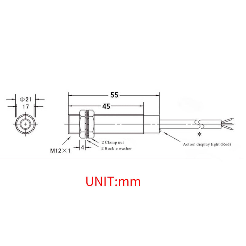 [Australia - AusPower] - Hall Effect Proximity Sensor, NPN NC, Magnetic Proximity Switch, Normally Open, NJK-5002D, 3 Wires, DC 6-36V, 5 Pcs 