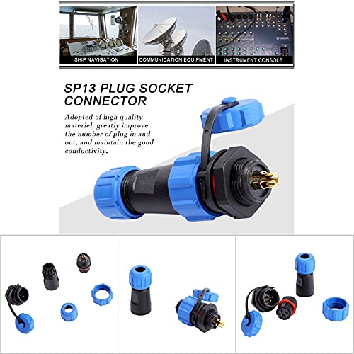 Aviation Plug IP67 SP13 Waterproof Aviation Connector 3 Pin