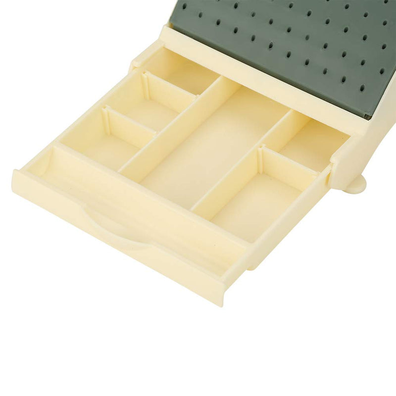 142 Holes Bur Holder, ental Bur Block Holder 142 Holes Plastic Drill Block Case Box Organiser with Extendable Drawer