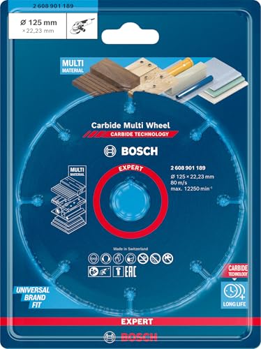 Bosch Professional Expert Carbide Multi Wheel cutting discs (for Hardwood, Diameter 125 mm, Accessories Small Angle Grinder) 1 pcs
