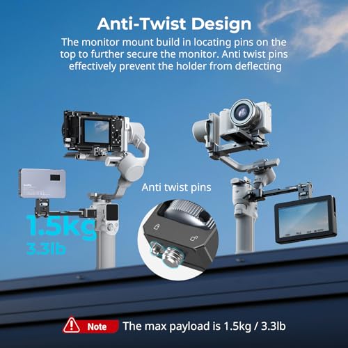 SmallRig Camera Monitor Mount w/Quick Release NATO Clamp, Cold Shoe Mount Classic