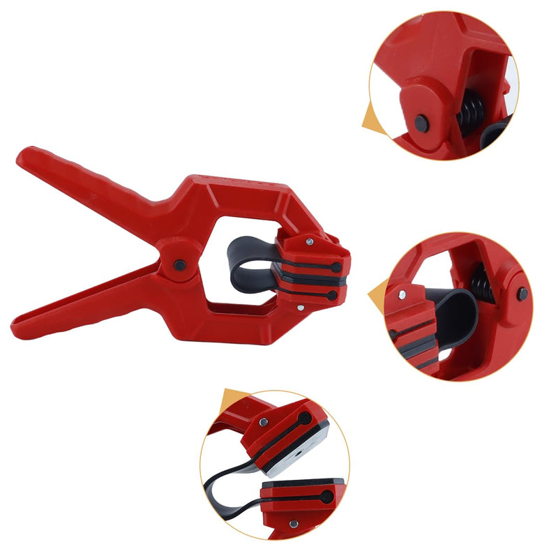 Spring Clamps Plastic Woodworking Clamp Type G with Rubber Band 50mm Carpenter's Clamp for Shelving Cabinet Edges Plywood Edging Lamination