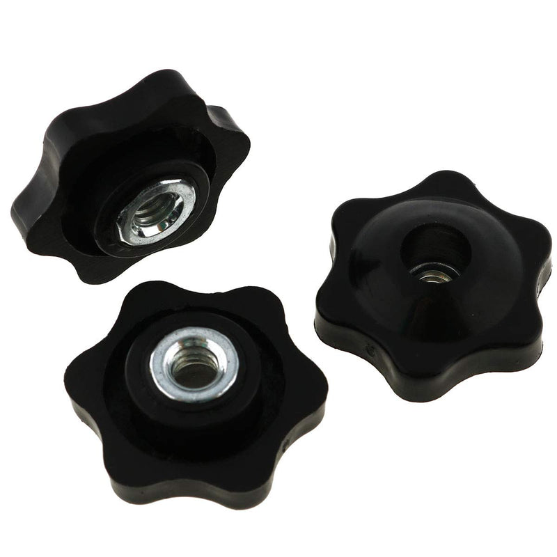 [Australia - AusPower] - E-outstanding 6-Star Knob 6PCS 1/4 Inch Nylon Hexagon Head Thru Knobs Clamping Knobs Jig Knobs Threaded Knob 