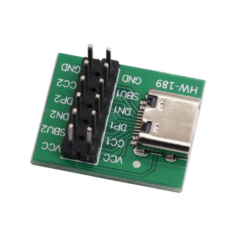 DollaTek 10pcs USB Type-C to DIP PCB Connector Bulletin Board Test Board Solder Socket Dip Pin Header Adapter Module