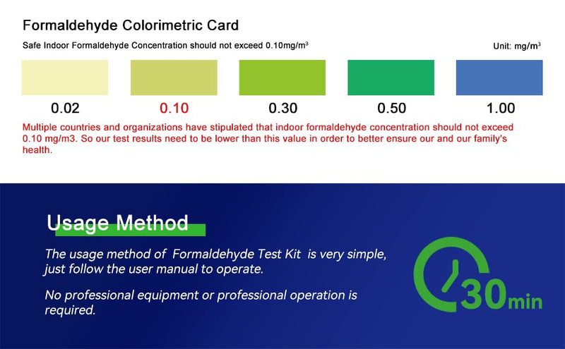 [Australia - AusPower] - Air Formaldehyde (HCHO) DIY Test Kit - Used for Air Quality Testing, Detector Used for Home, Residential, Business, Hotel, Hospital, School, Furniture, Auto (Pack of 1) 