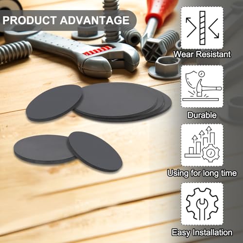 PATIKIL black rubber solid disc washers, 100mm OD x 4mm thick, 10-piece set for spacers