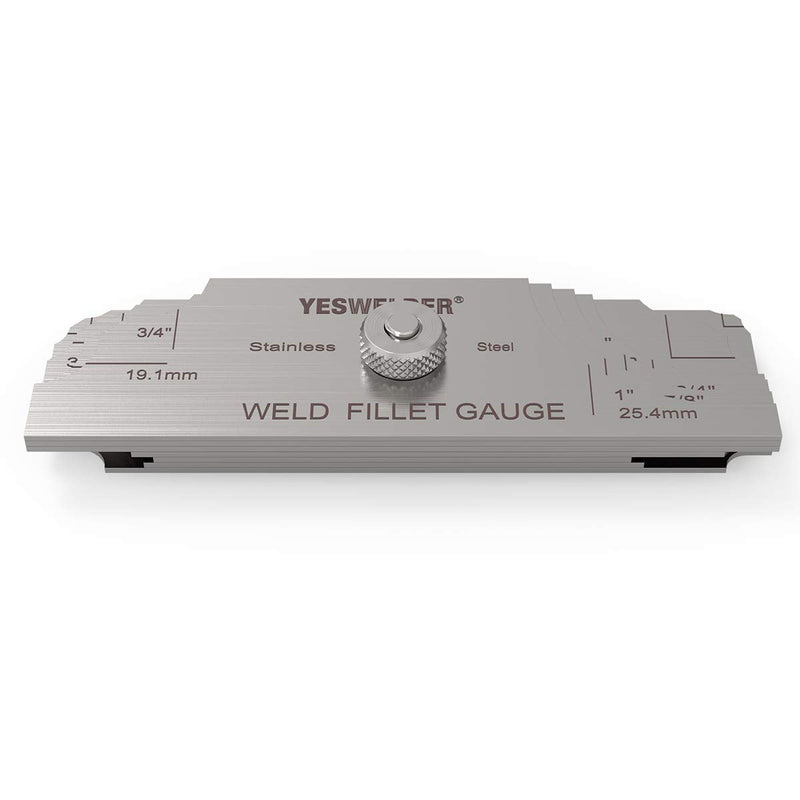 [Australia - AusPower] - YESWELDER MG-11 Metal Weld Fillet Gages Set (7PCS) 1/8''-1'' Welding Inspection Test Ulnar MM & inch 