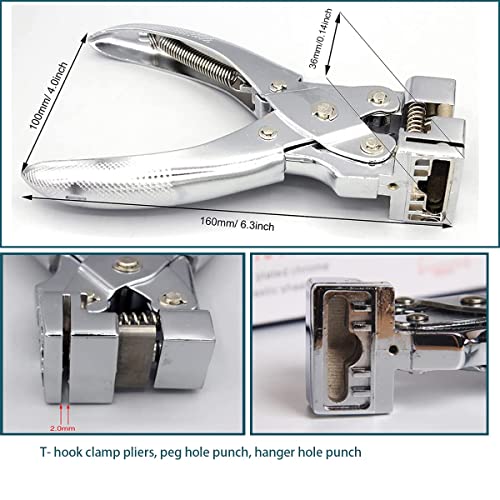 Suprwin heavy-duty manual T-shaped hole punch tool with T-slot hanger hole cutting design