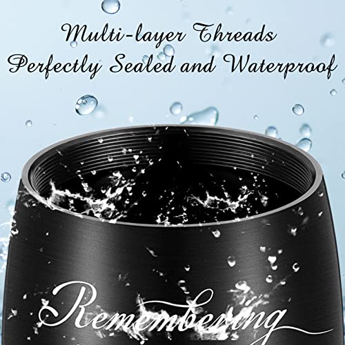 3 Inches Small Keepsake Urn for Ashes Mini Aluminum Urn for Human Ashes Cremation Funeral Ash Holder - Remembering You is Easy I DO IT Every Day. Missing You is a Heartache That Never GOES Away. Black