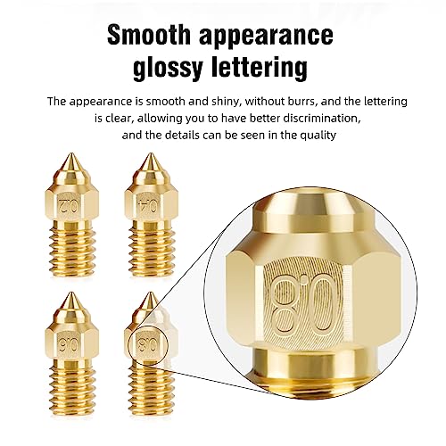 12 Pieces Brass Nozzles and 5 Pieces Silicone Socks for Ender 3 V3 SE, Ender 5 S1, 3D Printer Parts, High Speed M6 0.4mm Nozzle Set for Ender 3 V3 SE, Ender 5 S1, Ender 7
