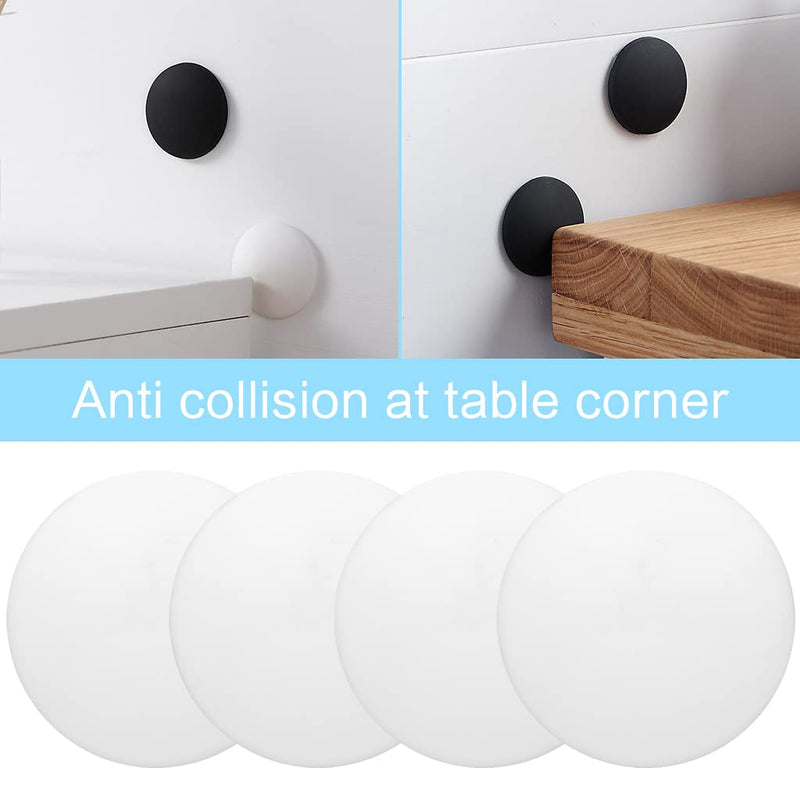 [Australia - AusPower] - 3.15" Door Stop Wall Protector, 4 pcs White Soft Silicone Door Handle buffers, Mute and Shock Proof, Wall Protector with self-Adhesive to Protect The Wall Surface 3.15" (4 PCS) 