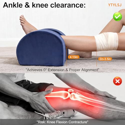 Knee Replacement Pillow for Post Surgery Recovery, Knee Surgery Recovery After Surgery Hip Abductor Pillow Maintains Leg Fixators While Sleeping Deep Blue