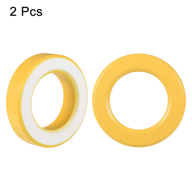 [Australia - AusPower] - sourcing map 2 pieces 35.4 x 57.7 x 14 mm ferrite ring iron powder toroid cores yellow white de 