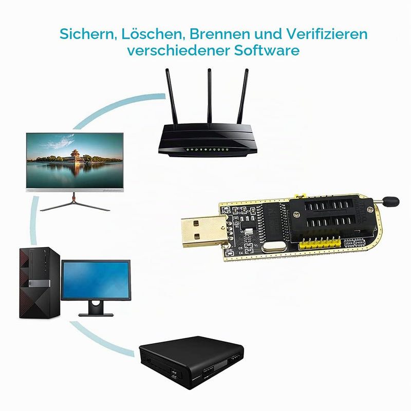 S018 SOP8 Test Clip for EEPR0M 25CXX / 24CXX + CH341A 24 25 Series EEPR0M Flash BIOS USB Programmer
