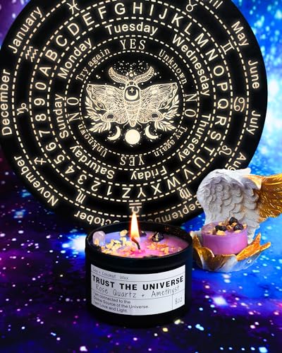 Healing Candles, Manifestation Magical Candles, Energy, Chakras, Law of Attraction, Gifts to Empower Women, Birthday Graduation Gifts, Emotional Support. (Trust THE Universe) TRUST THE UNIVERSE