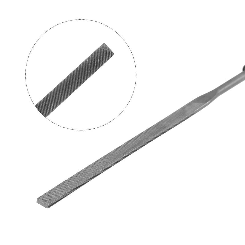 [Australia - AusPower] - uxcell 10Pcs Second Cut Steel Flat Needle File with Plastic Handle 3mm X 140mm 
