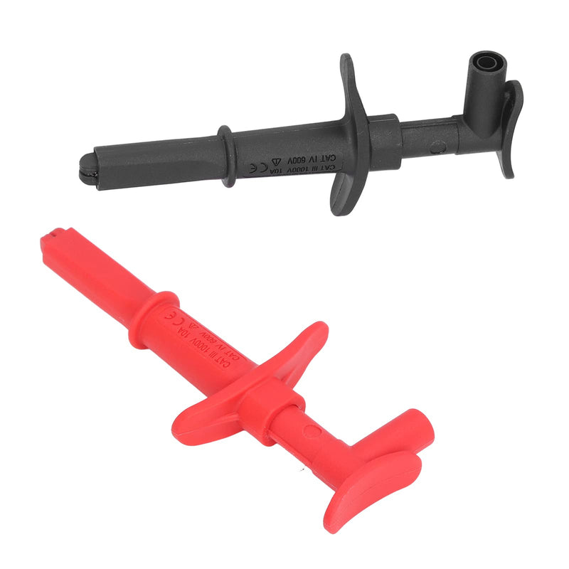 [Australia - AusPower] - Test Hook Clip, 1 Pair Test Hook Clip Crocodile Clamp Red Black Accessory Set Kit for Testing Electronic Components 