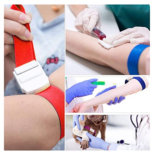 Pack of 6 Storage Tubes, Vein Congestion, Tourniquet, Fast Tourniquet with Unique Closure System, Medical Nurse Tourniquet, for Medical Emergency Nurse First Aid colour