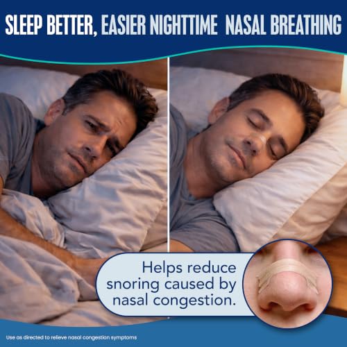Breathe Right Large Tan Nasal Strips, 30 count box for relieving nasal congestion