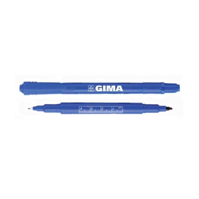 Gima - Dermatological double pen with cap structure made of polypropylene, tip made of polyester fibre, 10 pieces, 33179