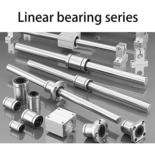 HiPicco Linear Ball Bearings, LM8LUU 8mm Bore Longer Linear Motion Bushing Double Side Rubber Sealed Rod Liner Shaft Parts for CNC Machine 3D Printer 4 Pack