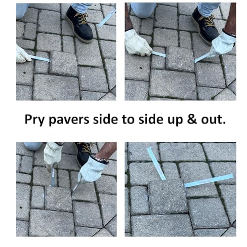 Keyfit Tools U.S.A. Paver Puller PRO 9" Contractor Grade 4140 Heat Treated & Case Hardened Steel w/Joint Scraper Micro Teeth & Gripper Slots Paver Extraction Removal Raise Locked Bricks & Pavers