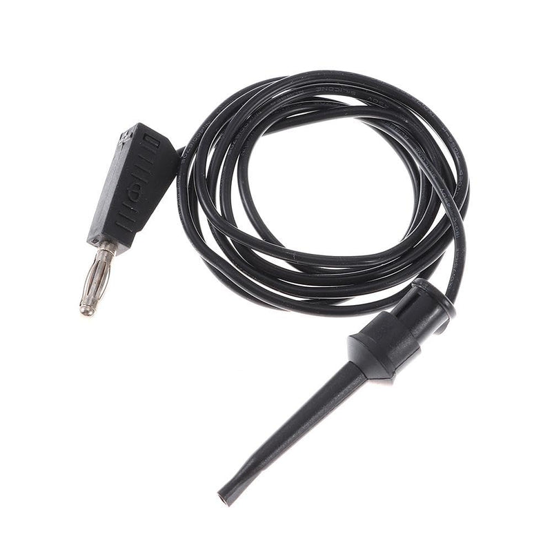 [Australia - AusPower] - 2PCS 4MM Stackable Banana Plug to Test Hook Clips Multimeter Test Leads Mini-Grabber Connector Electronic DIY Tools 100cm 